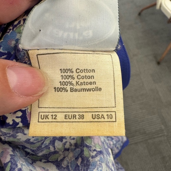 Laura Ashley Vintage Floral Print Cotton Prairie Midi Dress, size M - Picture 2 of 6